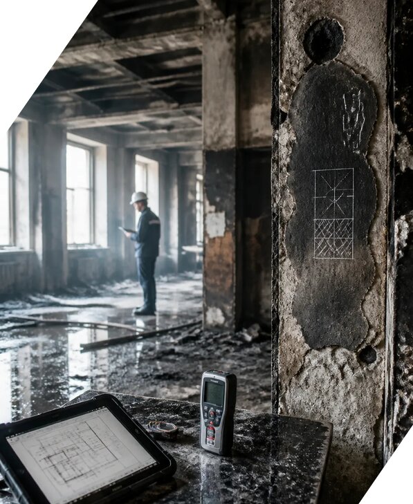 Обследование зданий после пожара в Видном от 15525 р. | ЭкспертизаРоссия