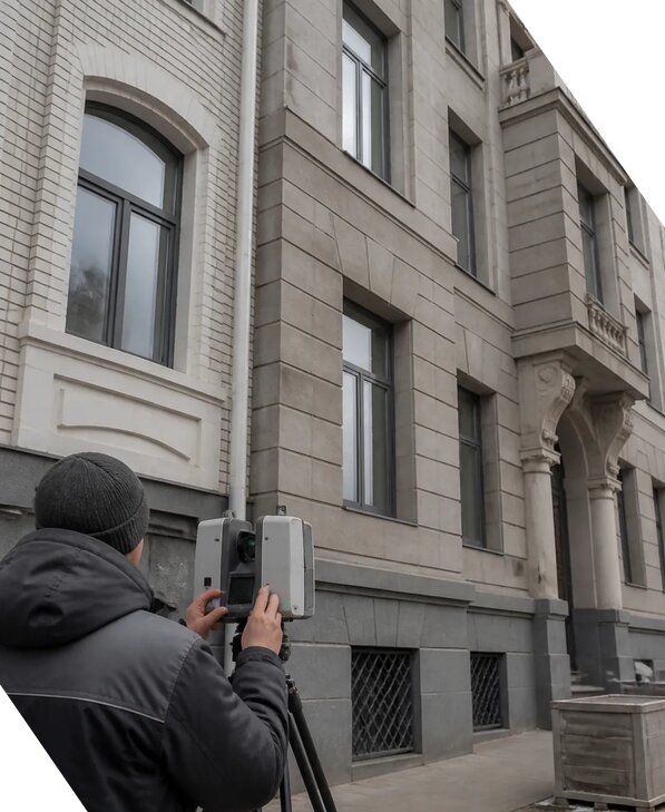 Лазерное сканирование фасадов зданий для обследования в Видном